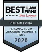 Best Law Firms Ranked by Best Lawyers - Philadelphia - Personal Injury Litigation - Plaintiffs - Tier 1 - 2026 badge